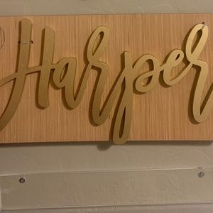 Gold name sign - Harper